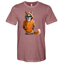 Load image into Gallery viewer, Orange Fox Heathered Tee