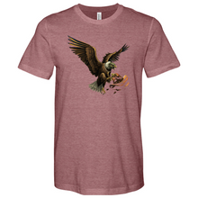 Load image into Gallery viewer, Green Eagle & Hat Heathered Tee