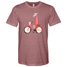 Load image into Gallery viewer, Bicycle Giraffe Heathered Tee