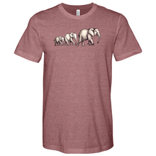Load image into Gallery viewer, Elephant family Heathered Tee