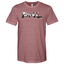 Load image into Gallery viewer, PHL Retro Skyline Heathered Tee