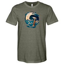Load image into Gallery viewer, Giraffe with Cloud and Half Moon Heathered Tee