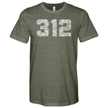 Load image into Gallery viewer, Chicago 312 Heathered Tee