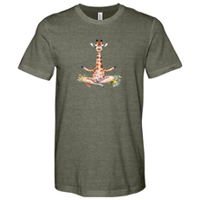 Load image into Gallery viewer, Namaste Giraffe Heathered Tee