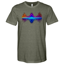 Load image into Gallery viewer, Frequency - Red, Orange, Purple Heathered Tee