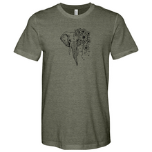 Load image into Gallery viewer, Elephant With Flower Heathered Tee