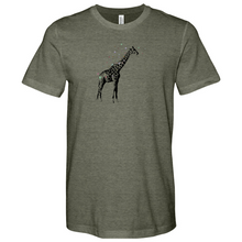 Load image into Gallery viewer, Giraffe With Butterfly Heathered Tee