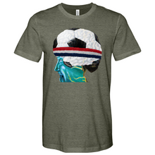 Load image into Gallery viewer, Soccer Head Heathered Tee