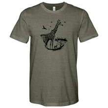 Load image into Gallery viewer, Giraffe Wildlife 02 Heathered Tee