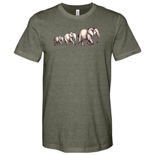 Load image into Gallery viewer, Elephant family Heathered Tee