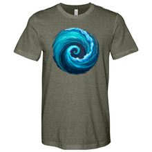 Load image into Gallery viewer, Swirl Wave Blue Heathered Tee