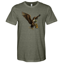 Load image into Gallery viewer, Green Eagle & Bell Heathered Tee