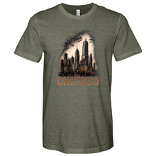 Load image into Gallery viewer, Chicago City Skyline Heathered Tee