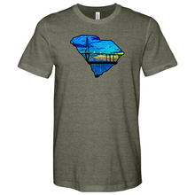 Load image into Gallery viewer, South Carolina Map Heathered Tee