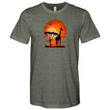 Load image into Gallery viewer, Giraffe Sunset Heathered Tee
