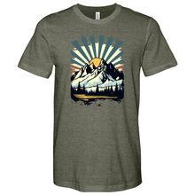 Load image into Gallery viewer, Retro Mountain Heathered Tee
