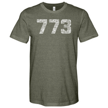 Load image into Gallery viewer, Chicago 773 Area Code Heathered Tee