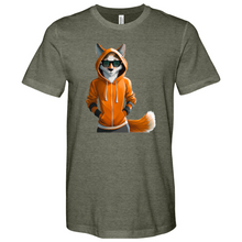 Load image into Gallery viewer, Orange Fox Heathered Tee