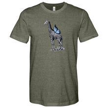 Load image into Gallery viewer, Giraffe Butterfly Heathered Tee