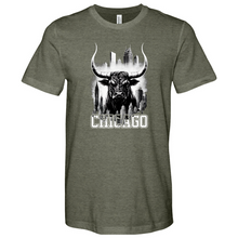 Load image into Gallery viewer, Chicago Bull Heathered Tee
