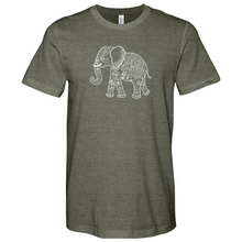 Load image into Gallery viewer, Elephant Line Art Heathered Tee