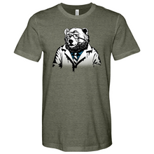 Load image into Gallery viewer, Bear in Lab Coat Heathered Tee