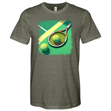 Load image into Gallery viewer, Retro Tennis Green Heathered Tee