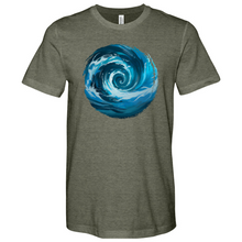 Load image into Gallery viewer, Swirl Wave Blue White Heathered Tee