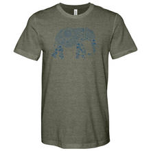 Load image into Gallery viewer, Floral Mosaic Elephant Heathered Tee