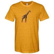 Load image into Gallery viewer, Giraffe With Butterfly Heathered Tee