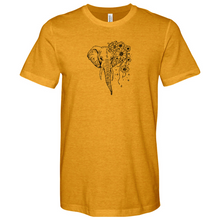 Load image into Gallery viewer, Elephant With Flower Heathered Tee