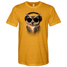 Load image into Gallery viewer, Owl in Headphones Heathered Tee