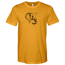 Load image into Gallery viewer, Elephant Head Side View Incorporate Decoration Heathered Tee