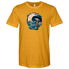 Load image into Gallery viewer, Giraffe with Cloud and Half Moon Heathered Tee