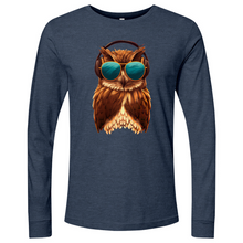 Load image into Gallery viewer, Owl With Sunglass and Headphone Long Sleeve