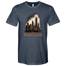 Load image into Gallery viewer, Chicago City Skyline Heathered Tee