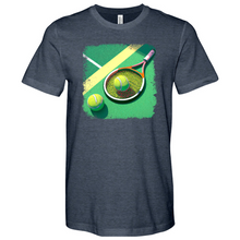 Load image into Gallery viewer, Retro Tennis Green Heathered Tee
