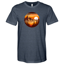 Load image into Gallery viewer, Mountain with Sunrise Heathered Tee