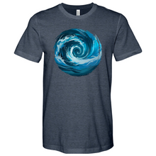 Load image into Gallery viewer, Swirl Wave Blue White Heathered Tee