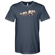 Load image into Gallery viewer, Elephant family Heathered Tee