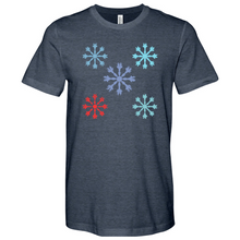 Load image into Gallery viewer, Danish Modern Snowflakes Heathered Tee