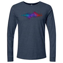 Load image into Gallery viewer, Frequency Waves Red Blue Long Sleeve