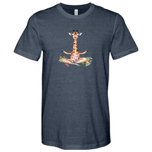 Load image into Gallery viewer, Namaste Giraffe Heathered Tee