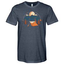 Load image into Gallery viewer, Camping Night View Heathered Tee