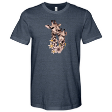 Load image into Gallery viewer, A Giraffe With Flowers on its Leg Heathered Tee