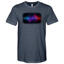 Load image into Gallery viewer, Frequency Waves Red, Blue With Bg Heathered Tee