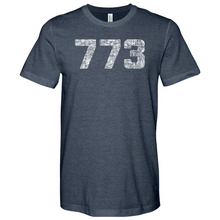 Load image into Gallery viewer, Chicago 773 Area Code Heathered Tee