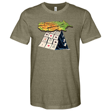 Load image into Gallery viewer, US Map Stand On a House of Cards Heathered Tee