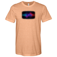 Load image into Gallery viewer, Frequency Waves Red Blue Heathered Tee
