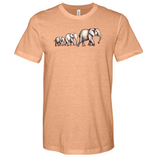 Load image into Gallery viewer, Elephant family Heathered Tee